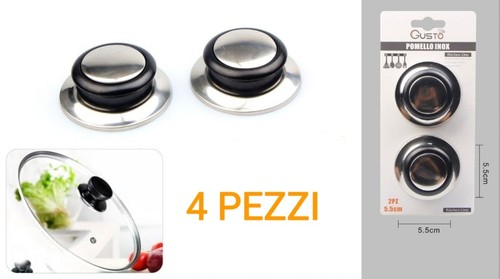 Pomello inox per coperchio - pomello,